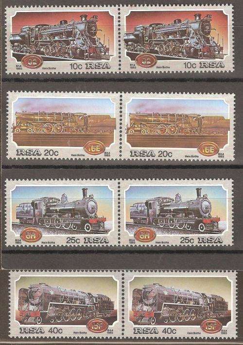 South Africa - SACC 545-548 - MNH - Steam Locomotives Horizontal Pairs set of 4